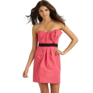 𝅺bcbg Pink Strapless Dress Size 0